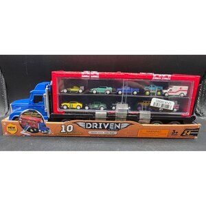 Driven Pocket Series Toy Truck With 10 Mini Vehicles Launch Feature Ages 3+